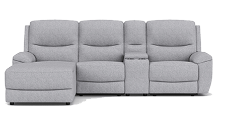 3.5 Seater with Reclining Chaise, Internal Recliner, and End Electric Recliner