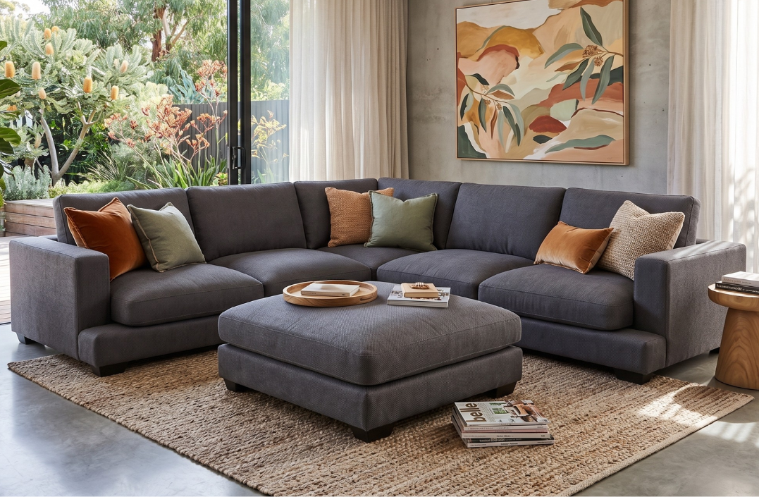 5.5 Seater Corner With Ottoman