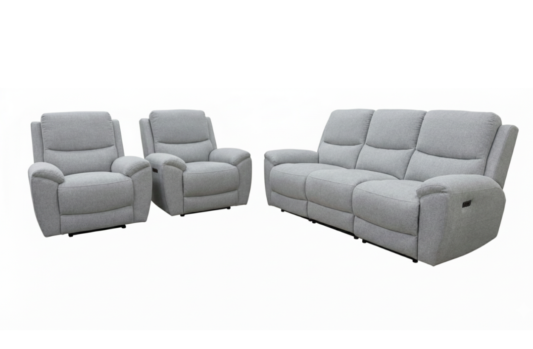 3 Seater with End Electric Recliners + 2 Electric Recliners