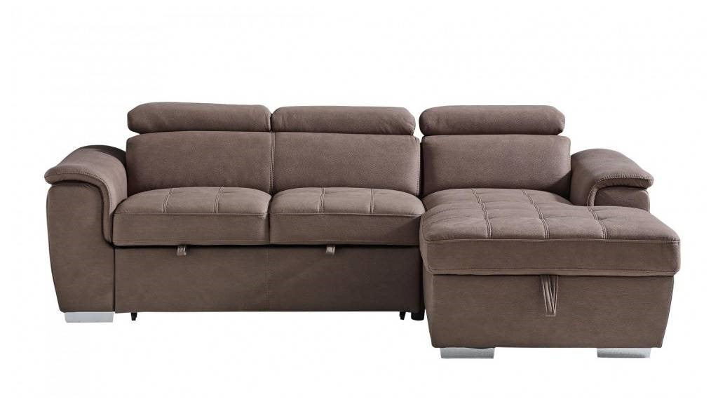 3 seater with storage chaise & sofa bed