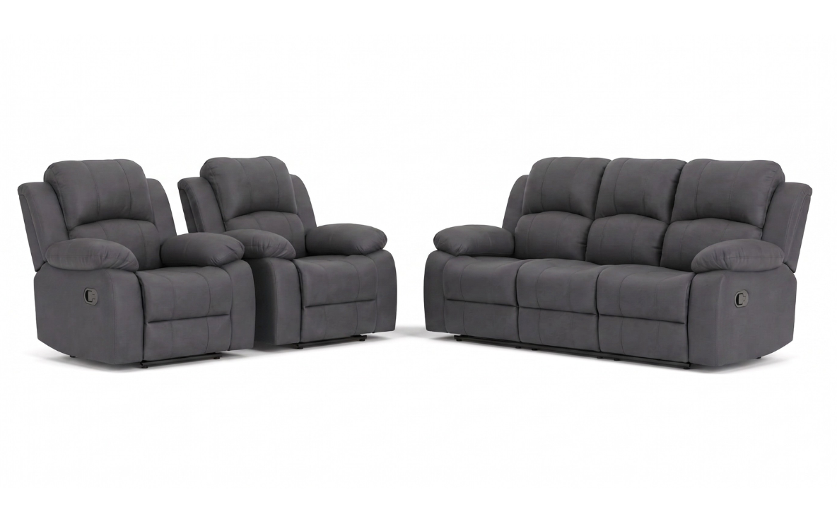 3 Seater with End Recliners + 2 Recliners
