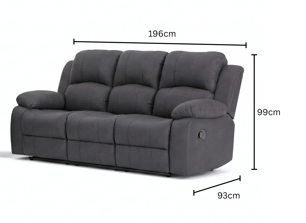 3 Seater with End Recliners + 2 Recliners