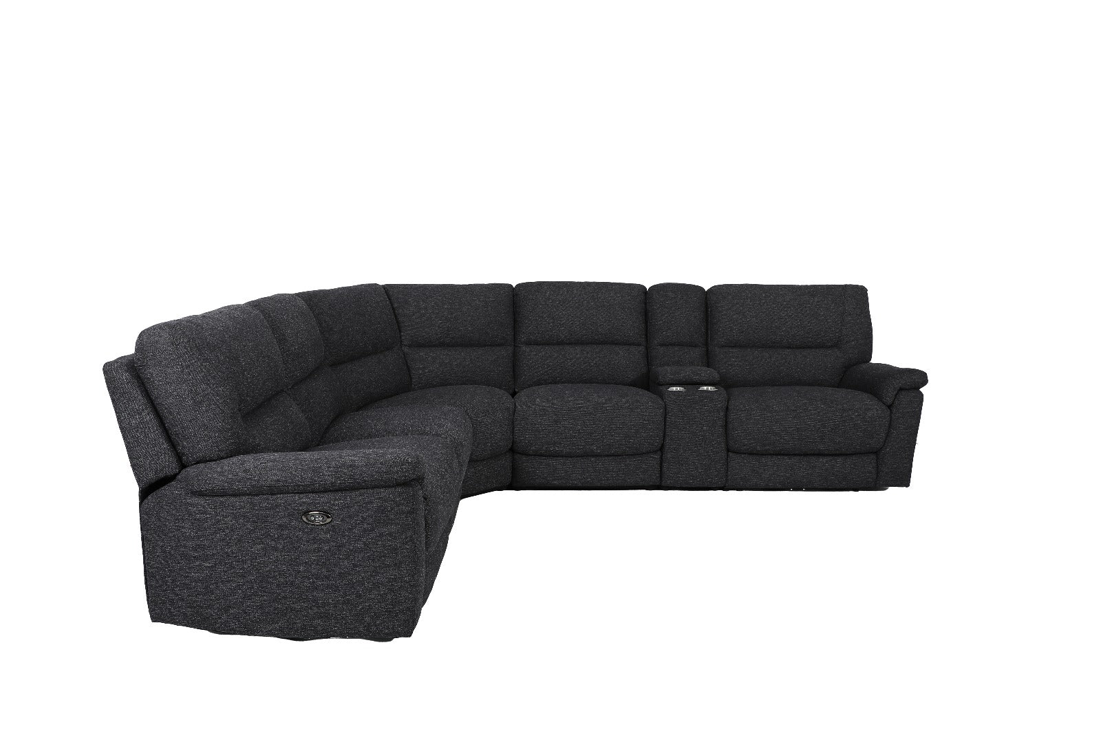 5.5 Seater Corner with End Electric Recliners and Powered Console