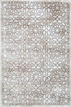 Load image into Gallery viewer, Grey and Beige Demask Rug
