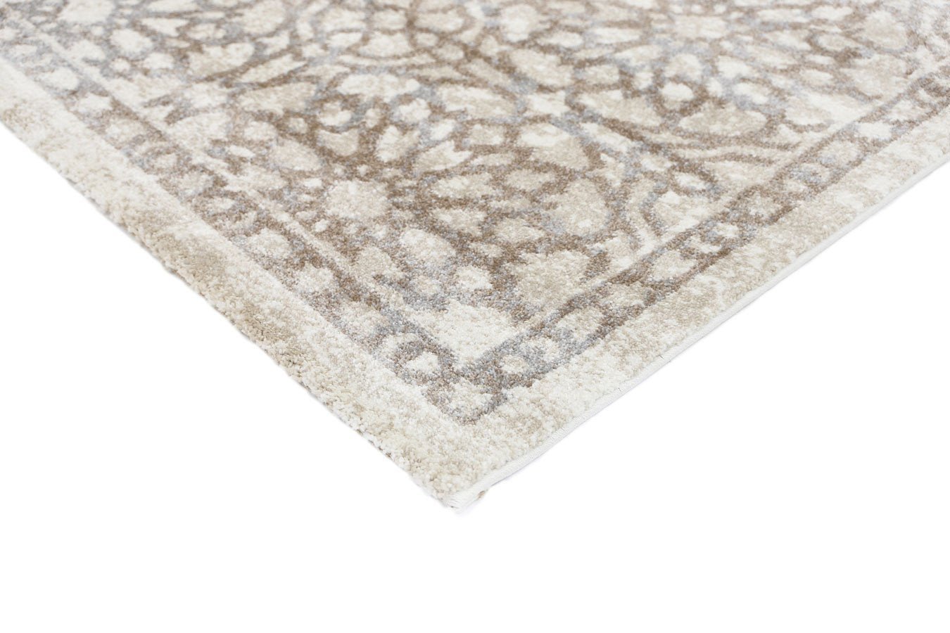 Grey and Beige Demask Rug