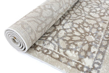 Load image into Gallery viewer, Grey and Beige Demask Rug
