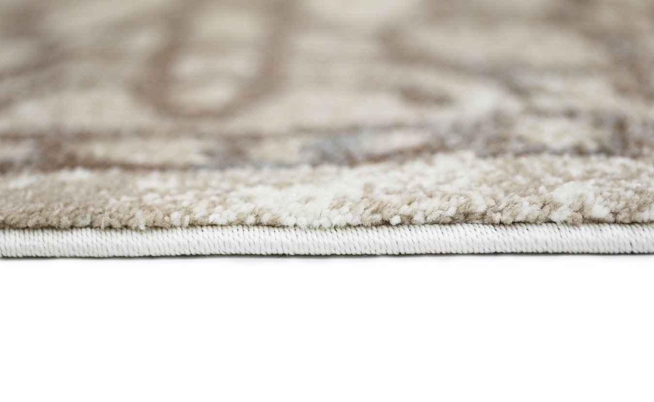 Grey and Beige Demask Rug