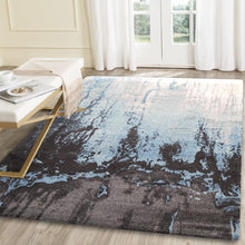 Load image into Gallery viewer, Blue Abstract Rug

