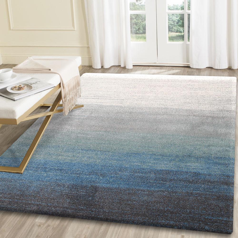 Aqua Blue Ombre Rug