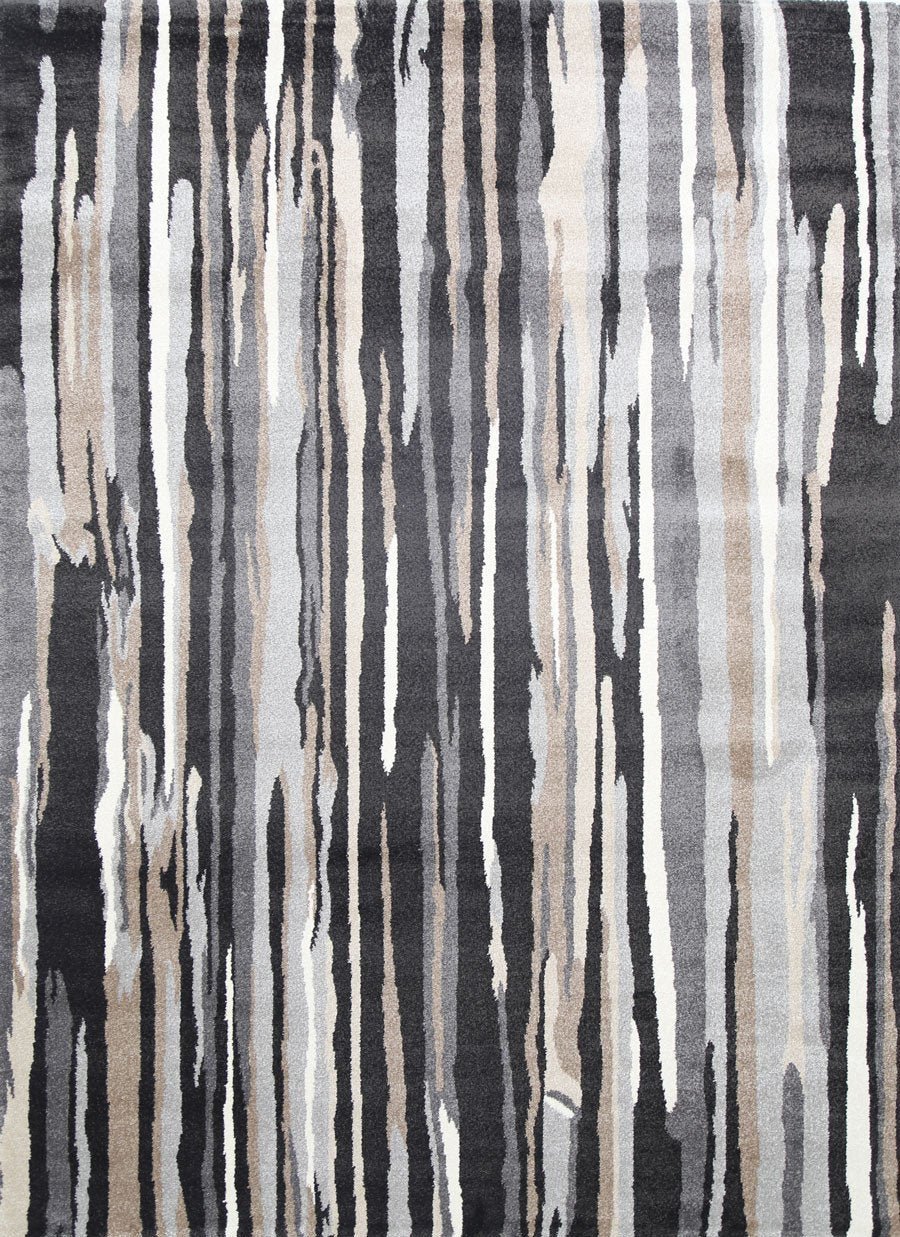 Dark Brown Vertical Stripes Rug