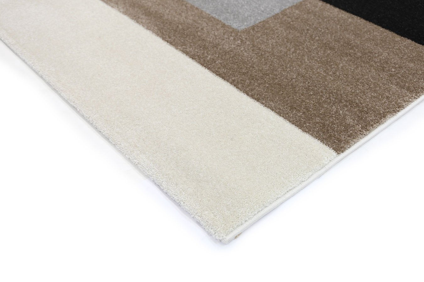 Grey and Beige Cubism Rug