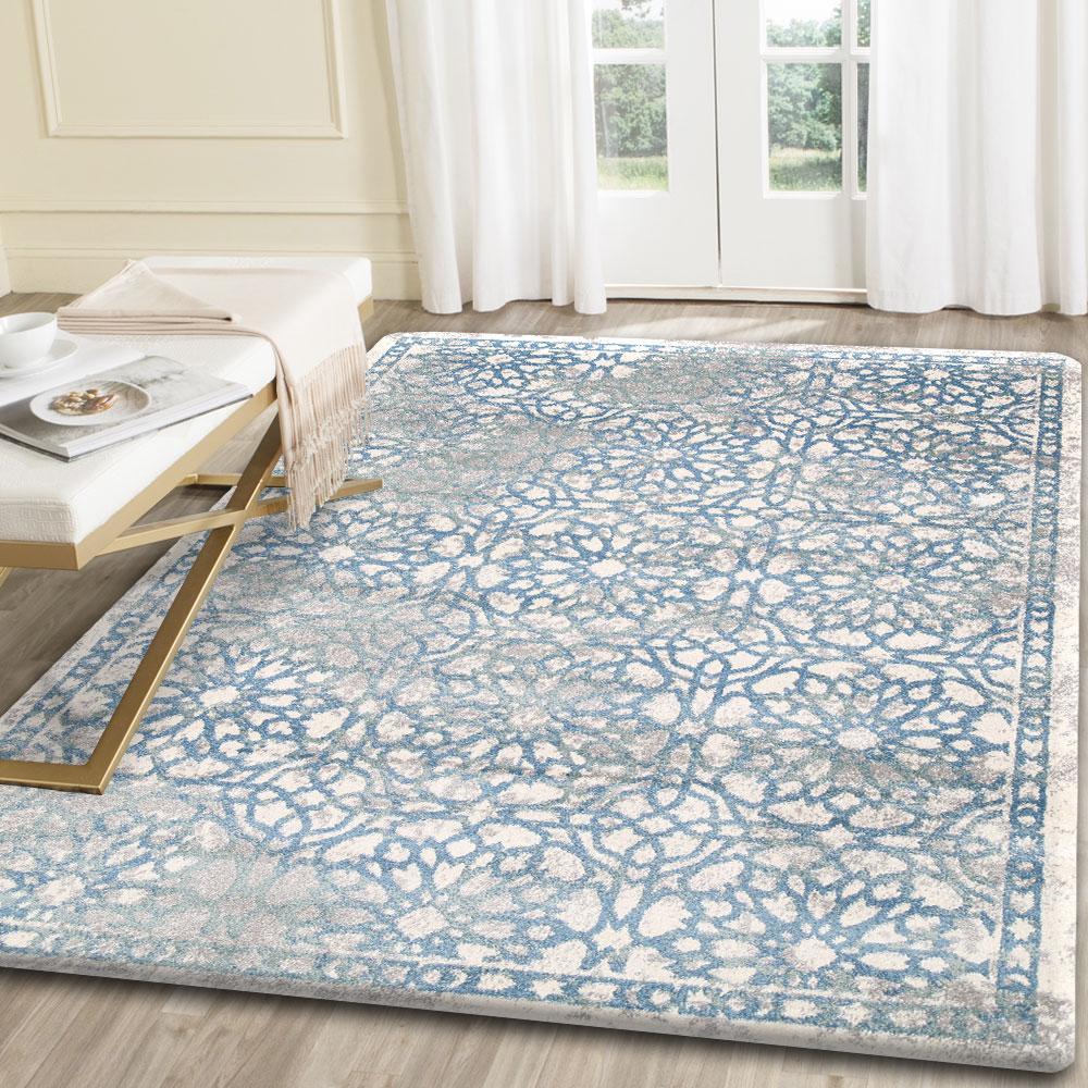 Blue Demask Rug