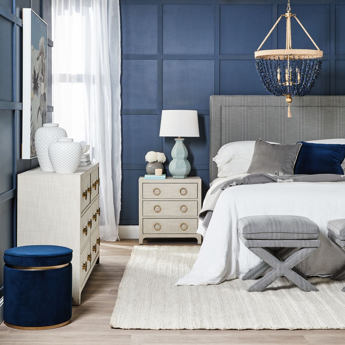 Stool - Linen Ottoman