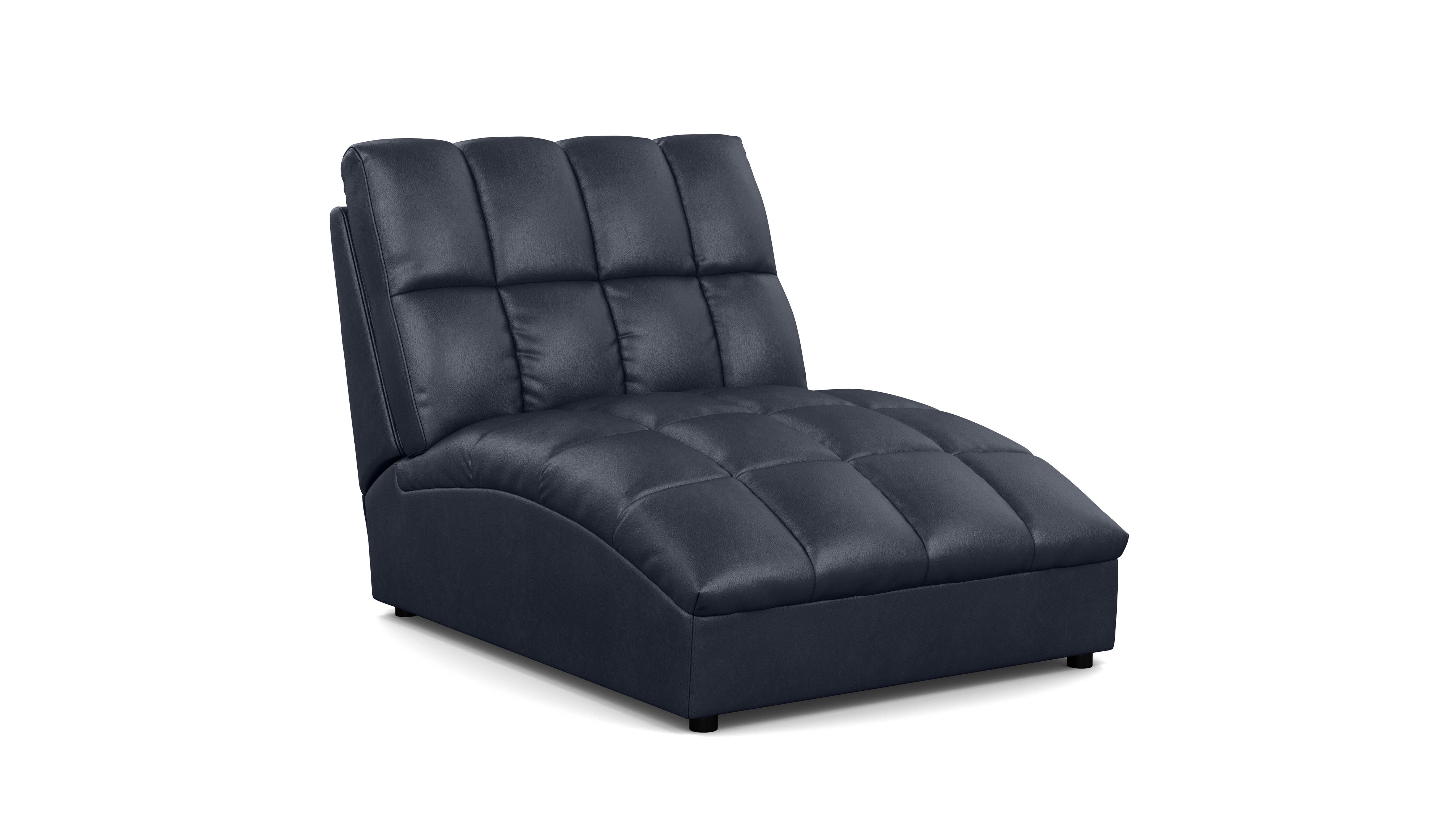 grey leather chaise lounge