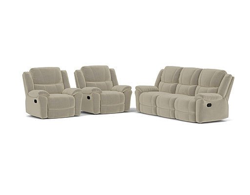 3 Seater with End Recliners + 2 Single Recliners