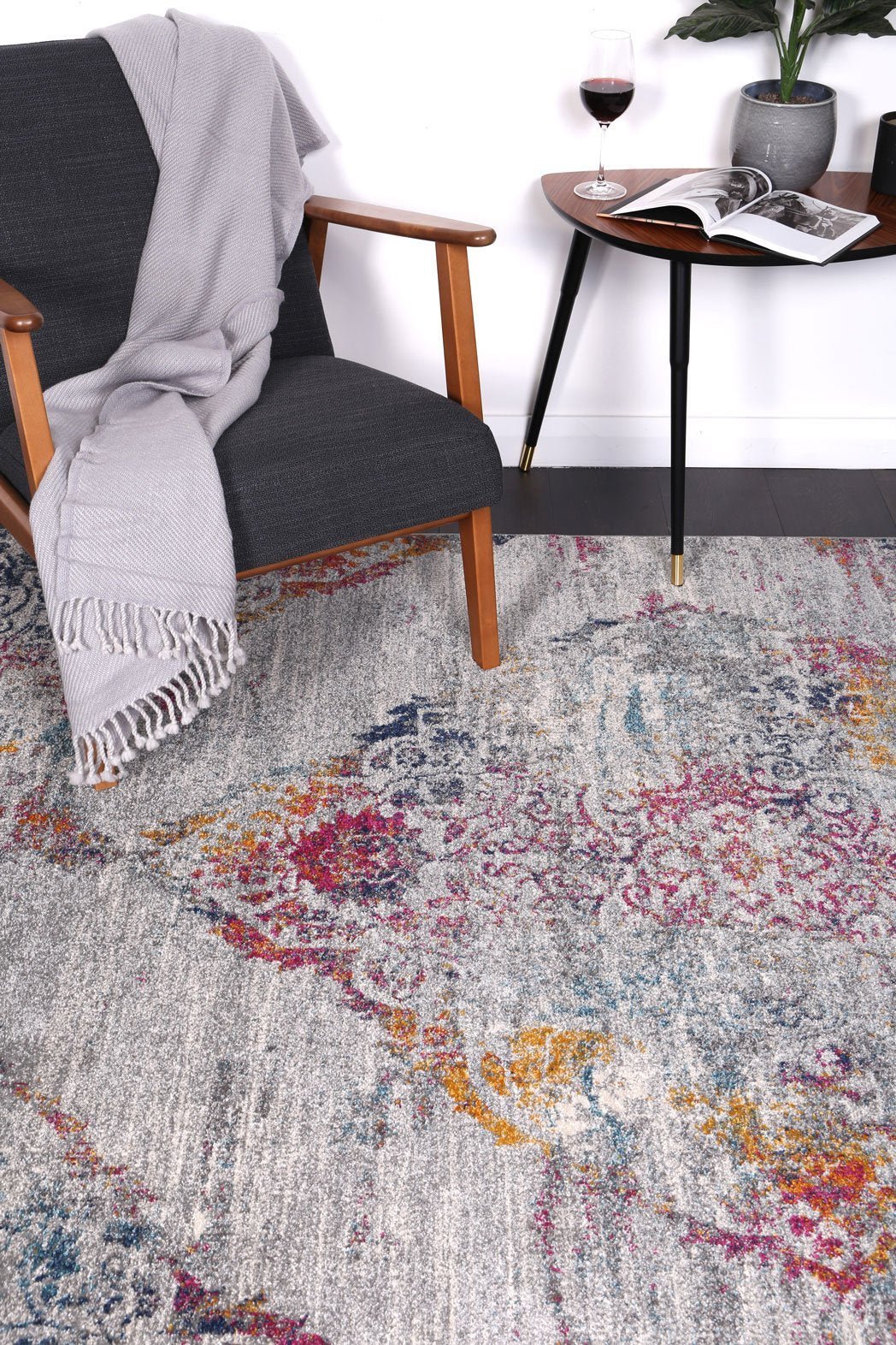 Multi Grey Oriental Rug