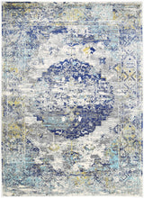 Load image into Gallery viewer, Blue Green Distressed Rug
