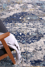 Load image into Gallery viewer, Blue Green Distressed Rug
