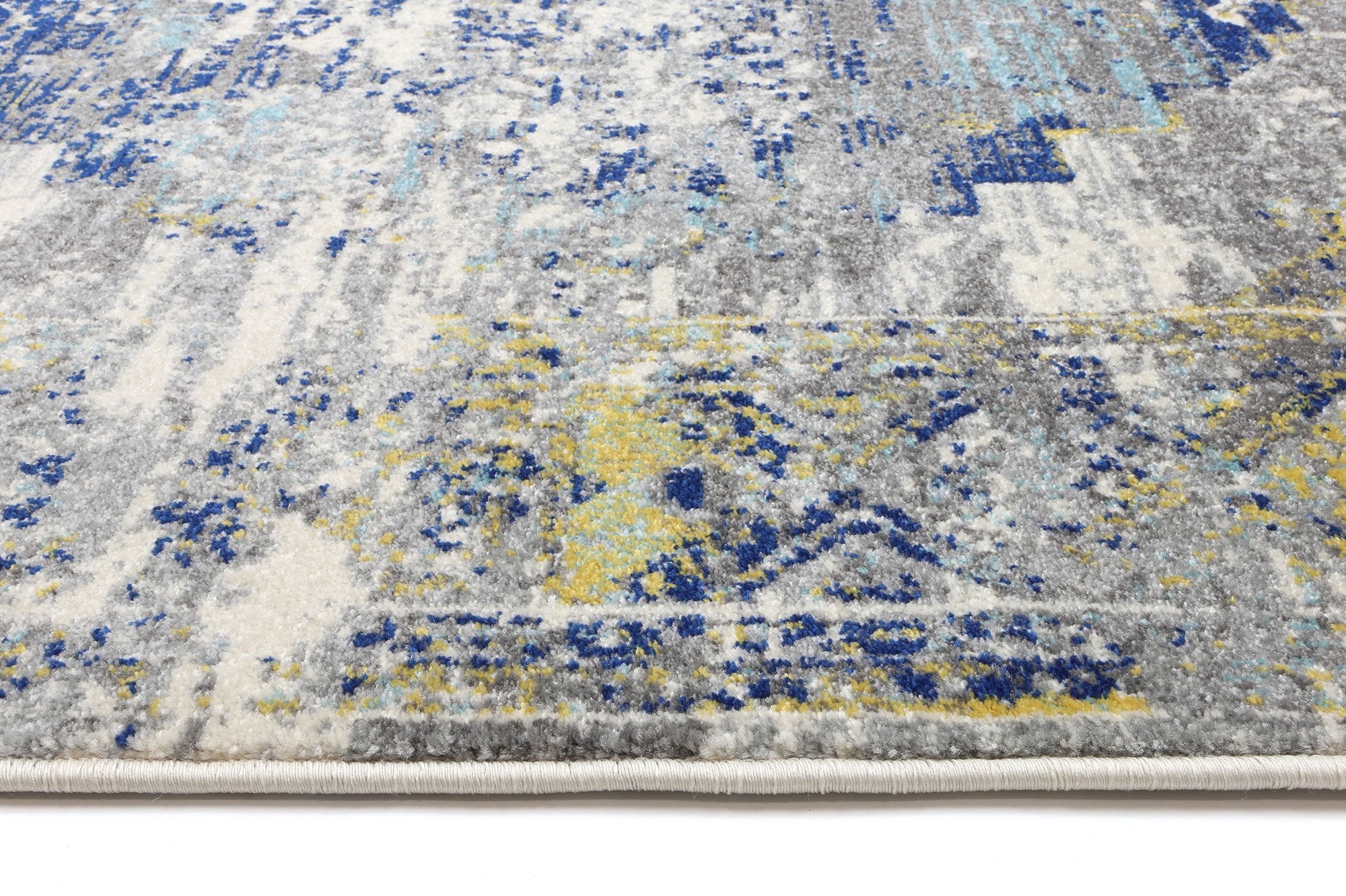 Blue Green Distressed Rug