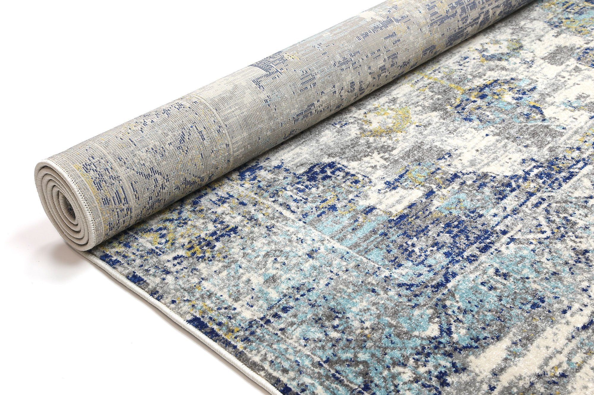 Blue Green Distressed Rug