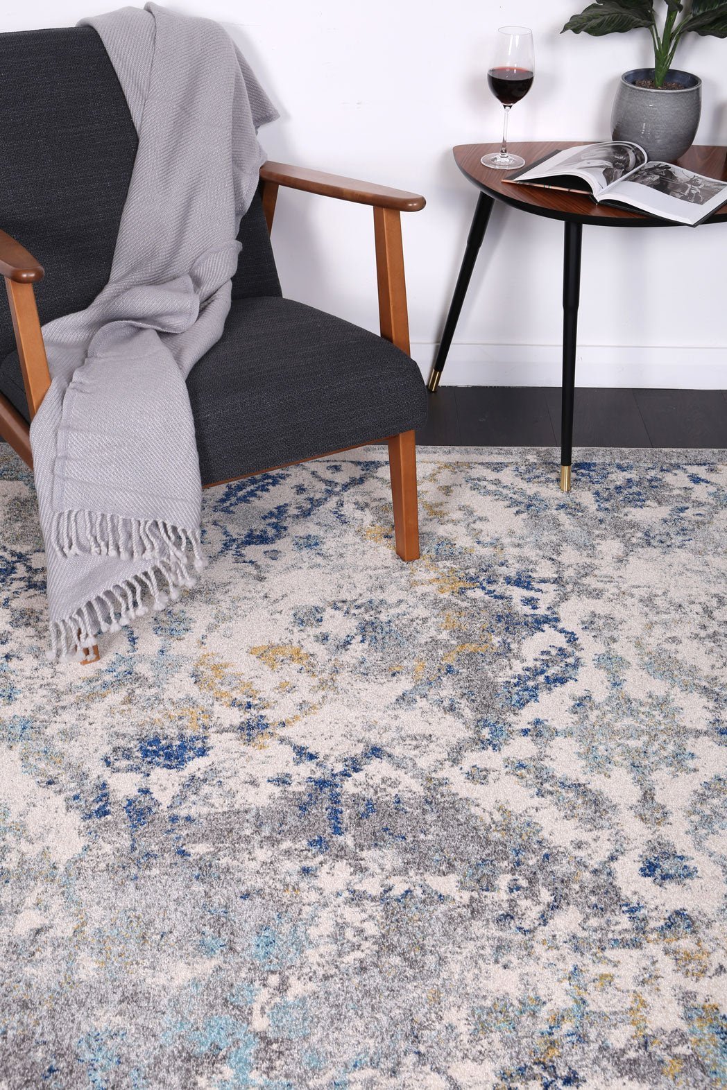 Blue Green Contemporary Rug