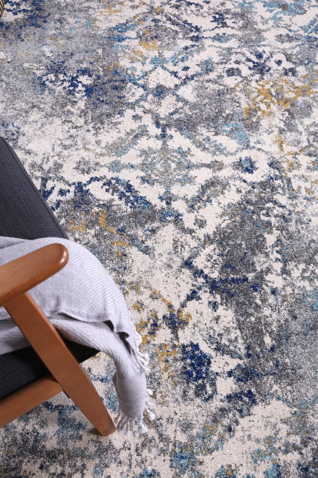 Blue Green Contemporary Rug