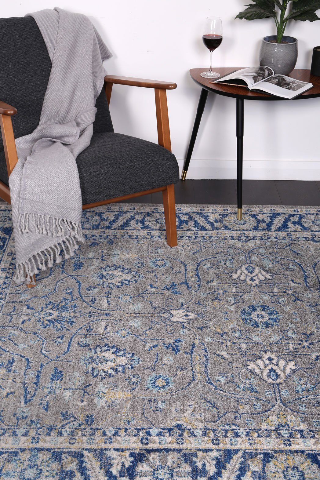 Navy Blue Oriental Rug – Lounges Plus