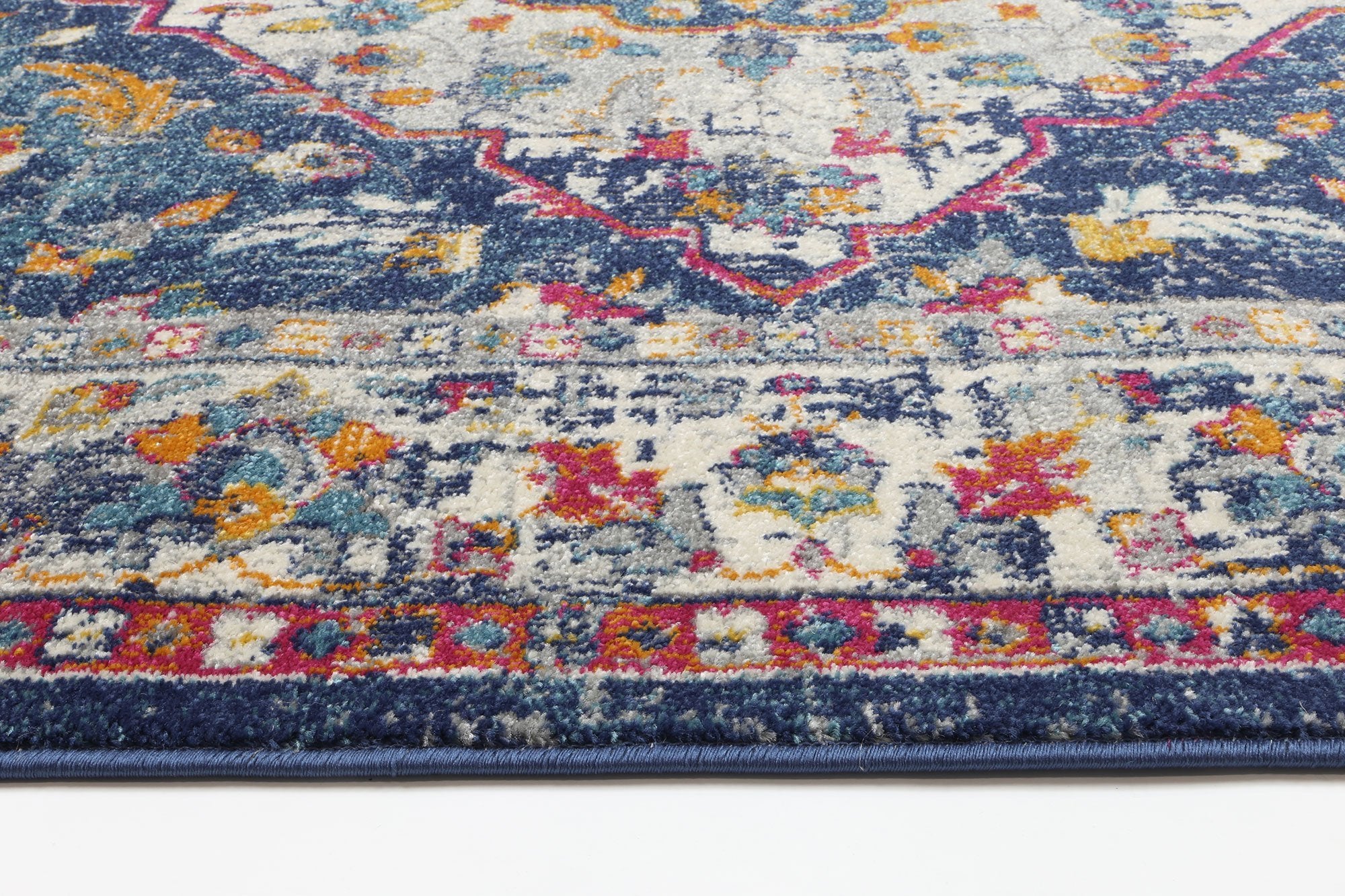 Navy Multi Oriental Rug