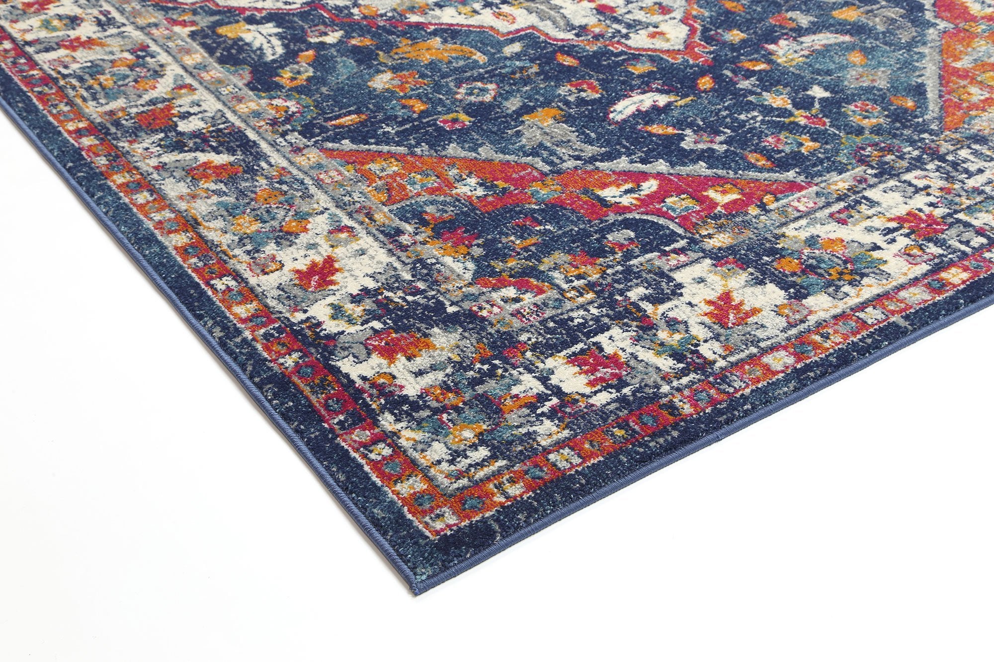 Navy Multi Oriental Rug