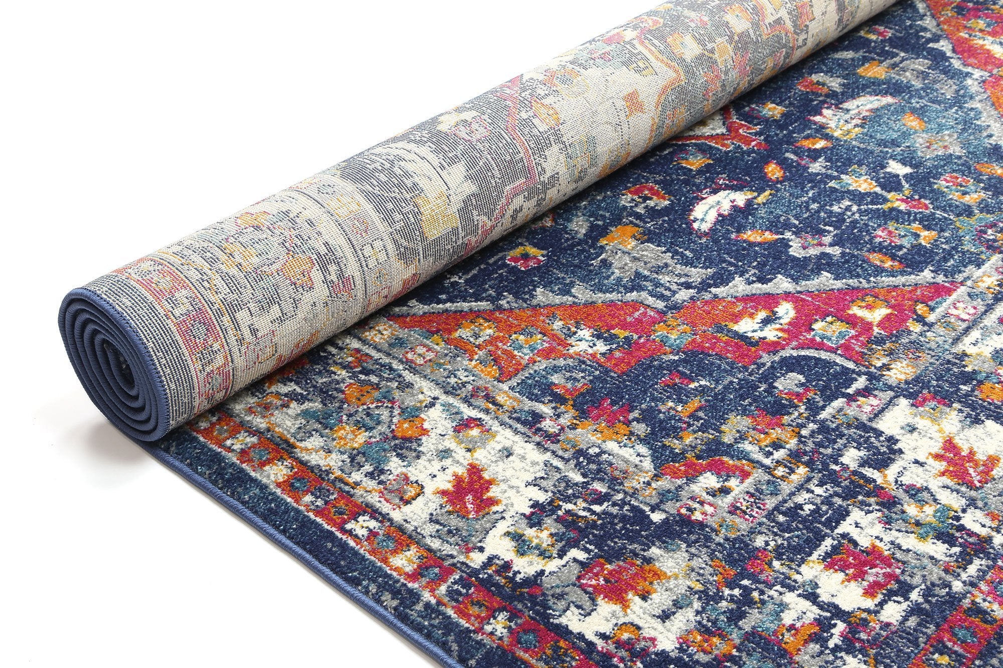 Navy Multi Oriental Rug