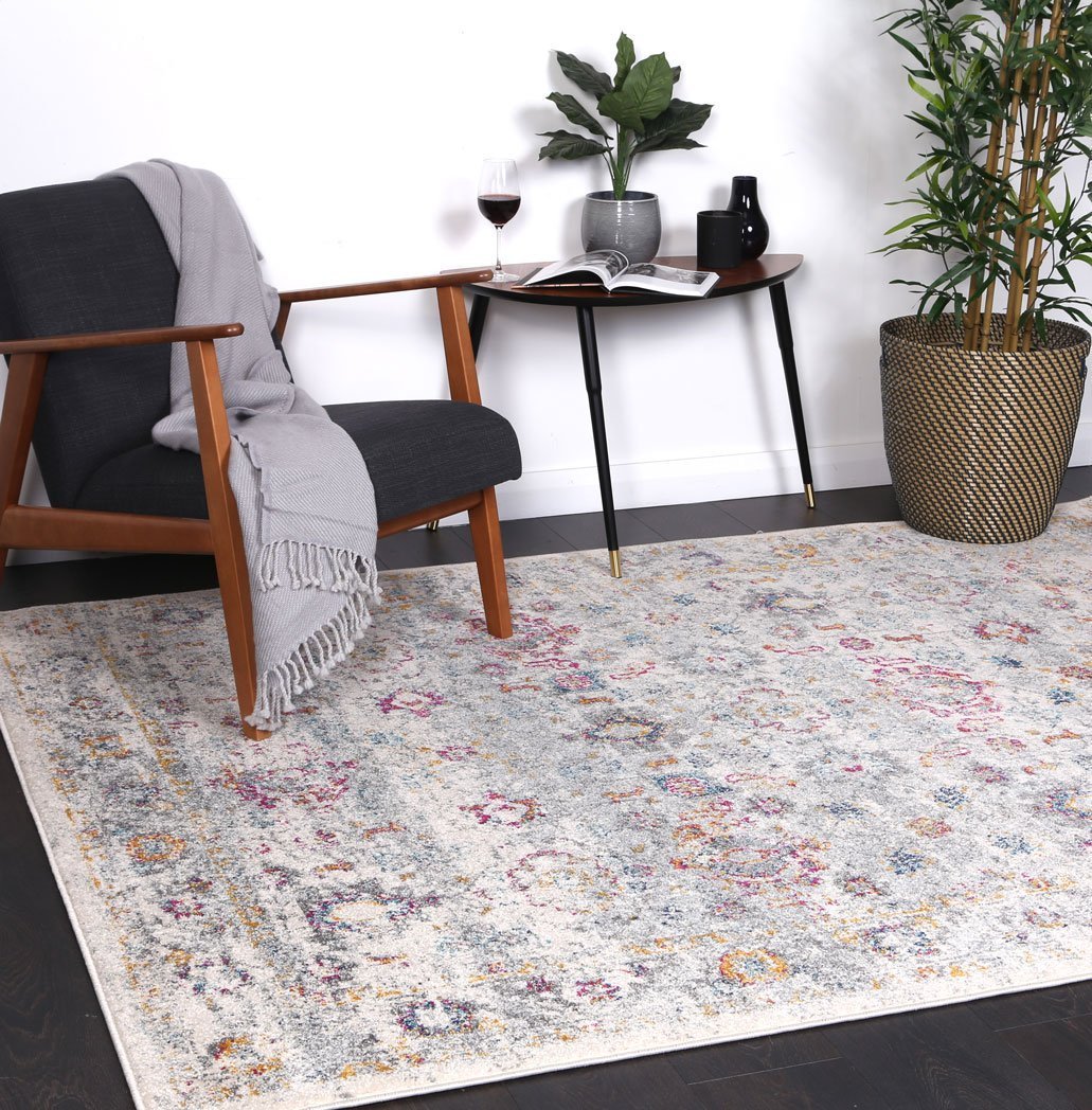 Multi Grey Traditional Rug