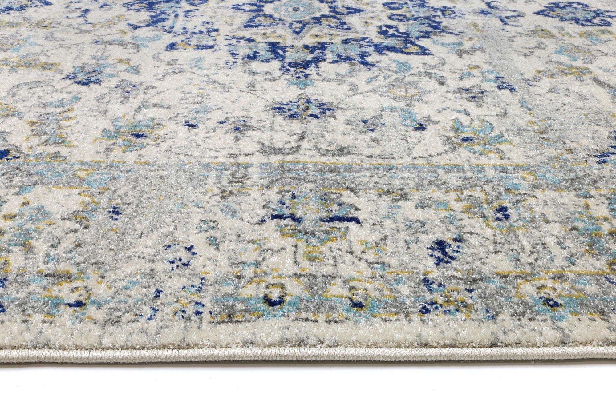 Navy Blue Traditional Rug