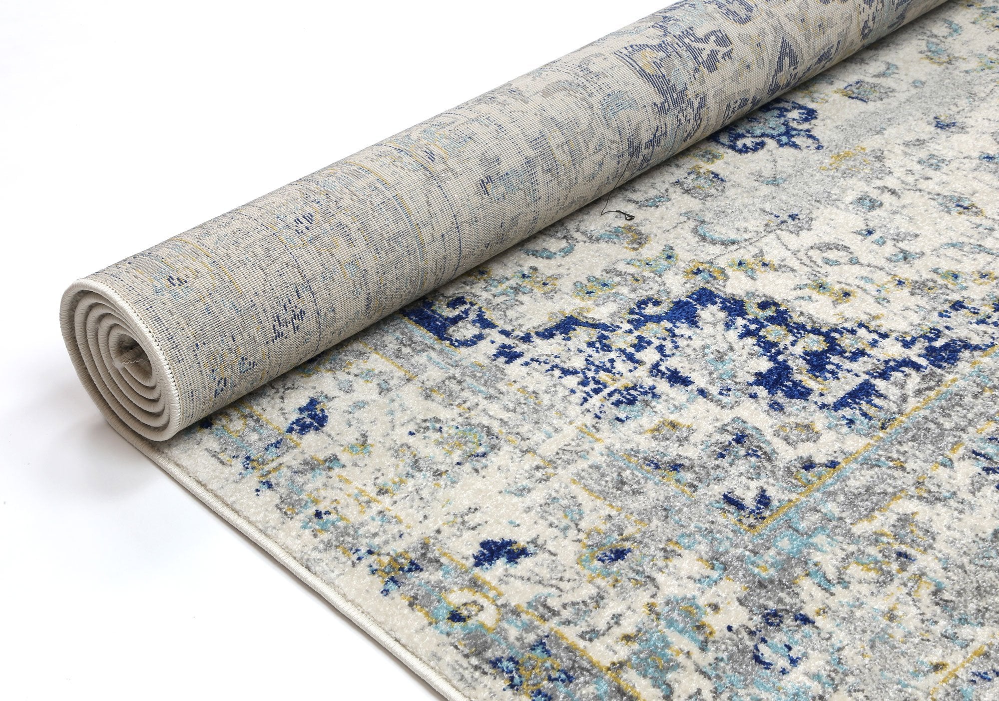 Navy Blue Traditional Rug