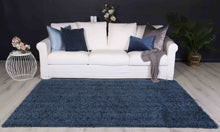Load image into Gallery viewer, Shaggy Navy Blue Rug
