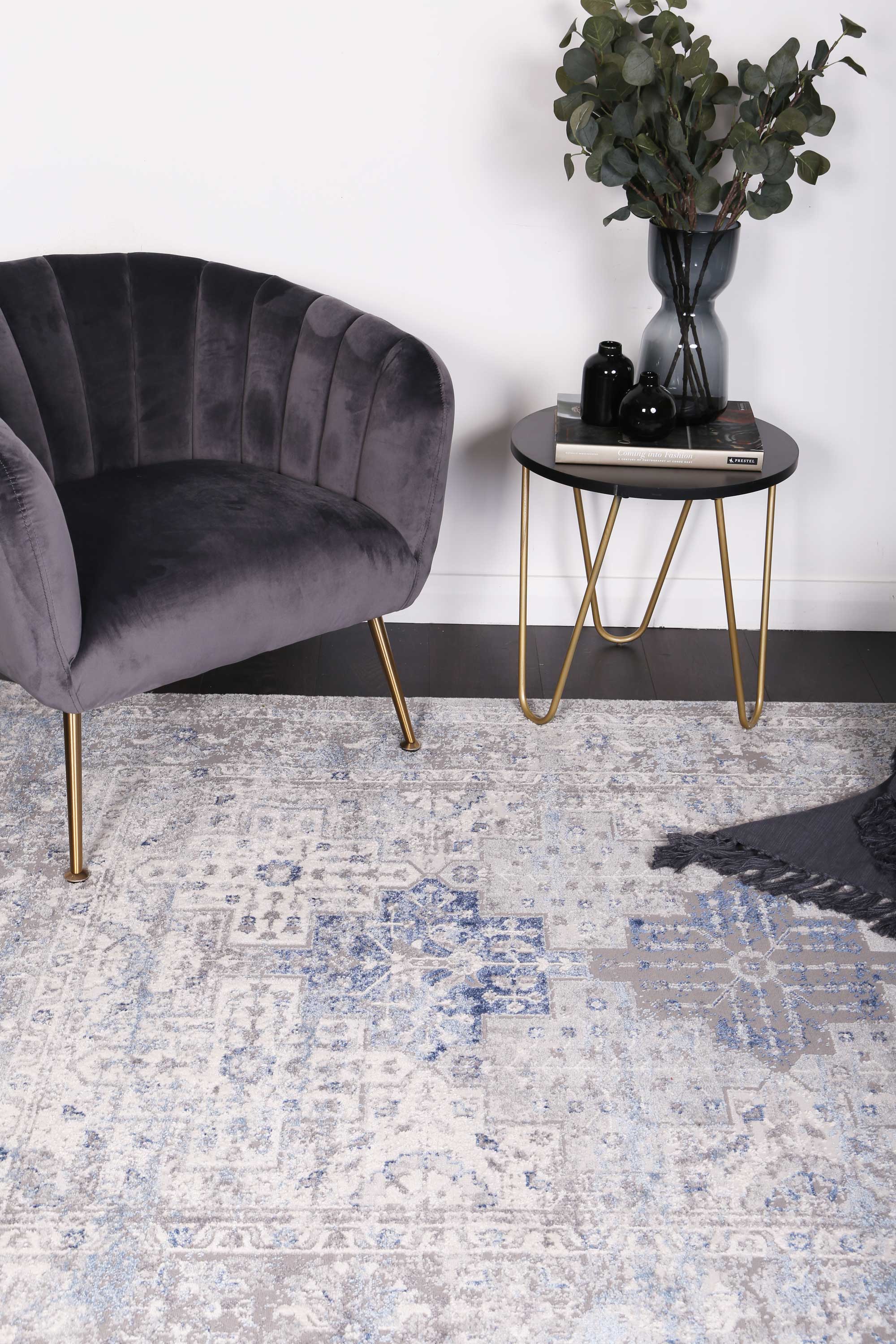 Navy Blue Oriental Rug
