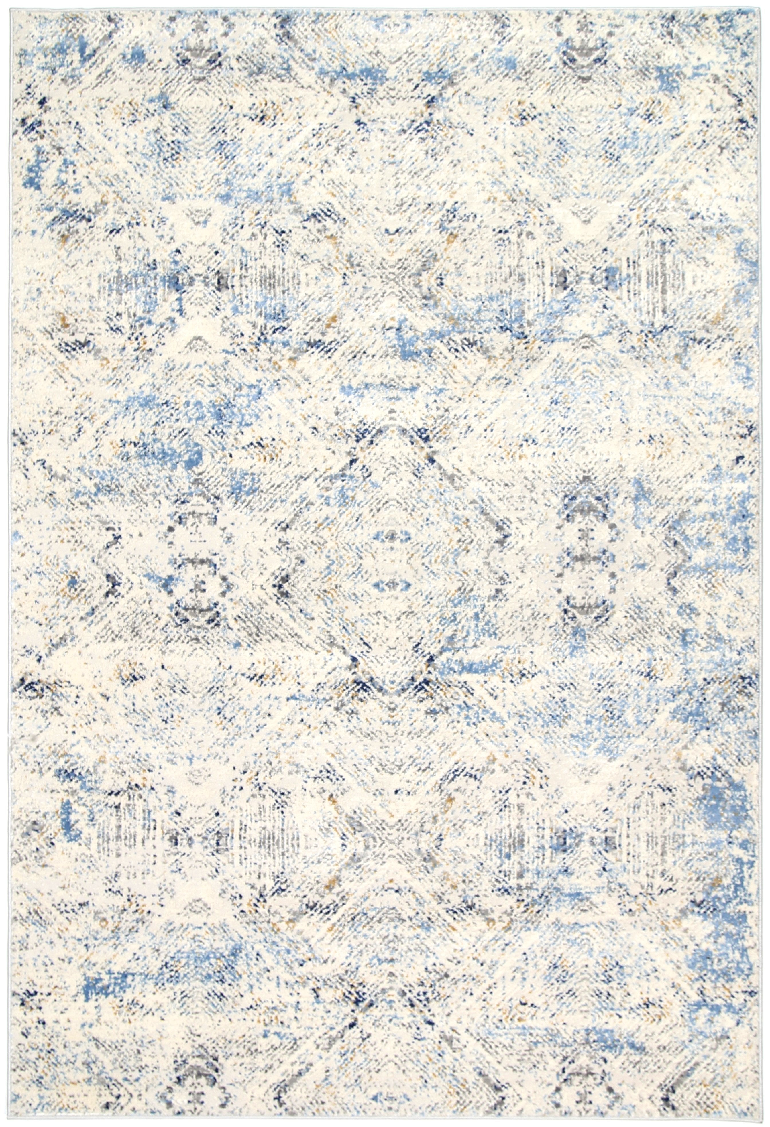 Navy Blue Ikat Rug