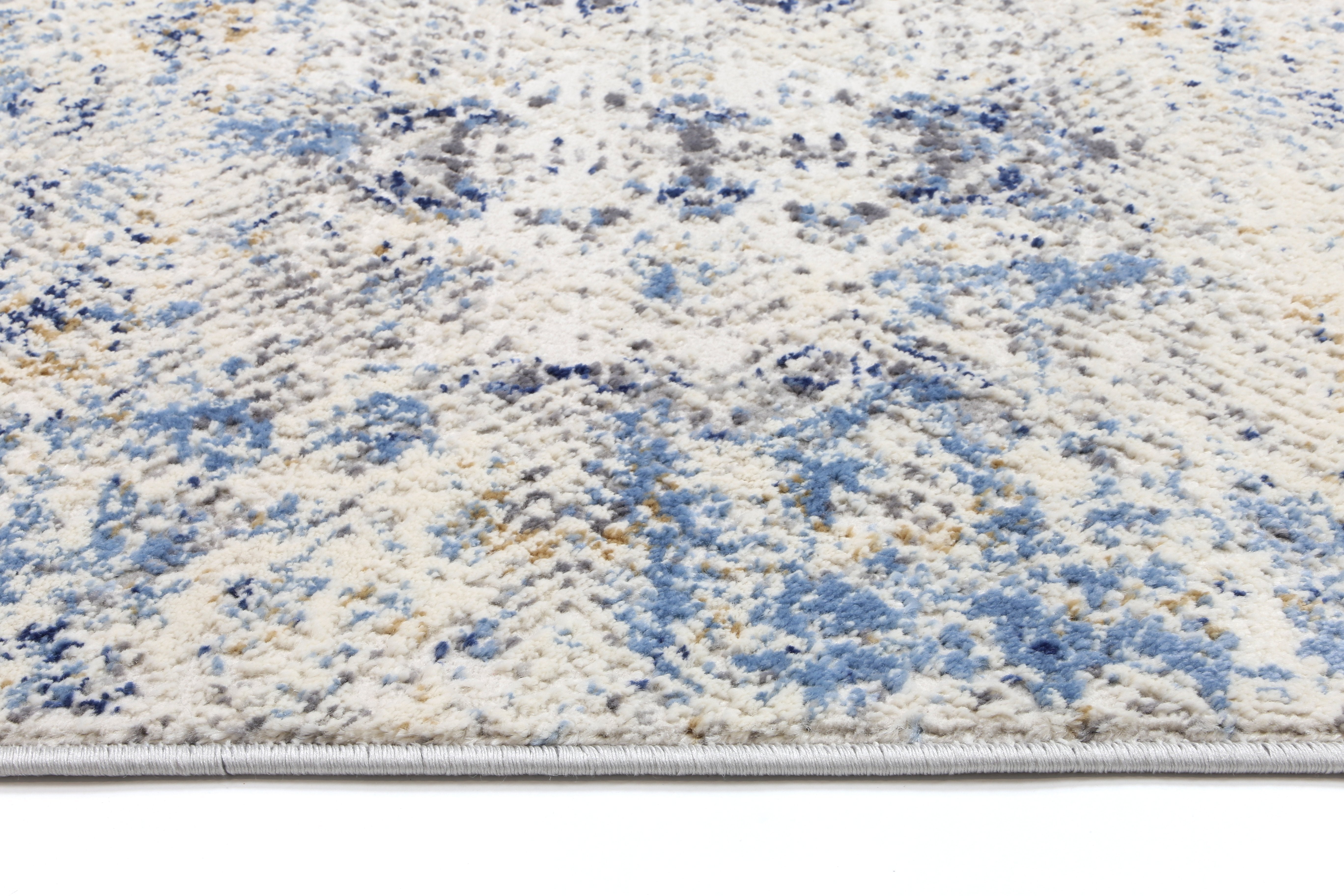 Navy Blue Ikat Rug