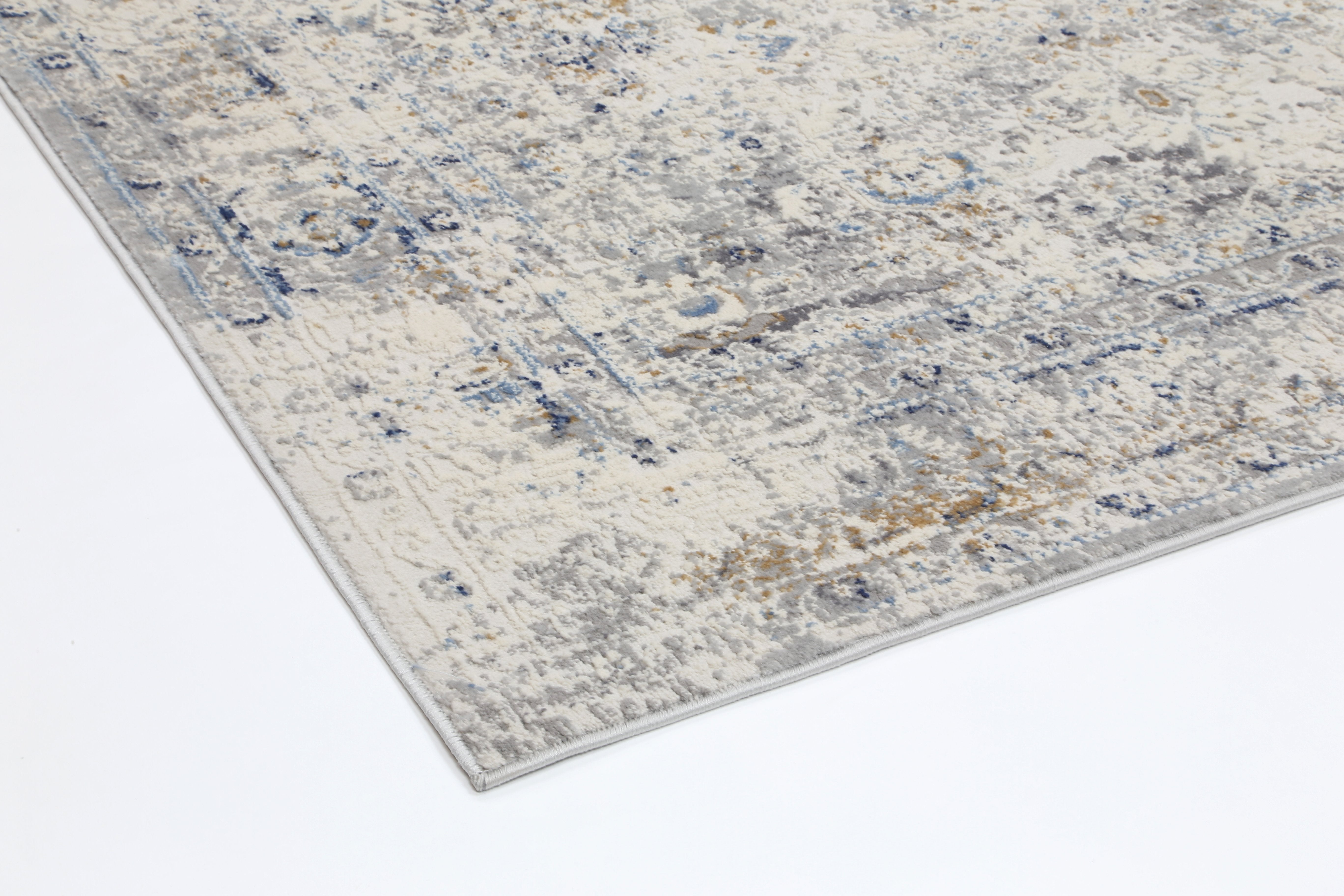Navy Blue Contemporary Rug