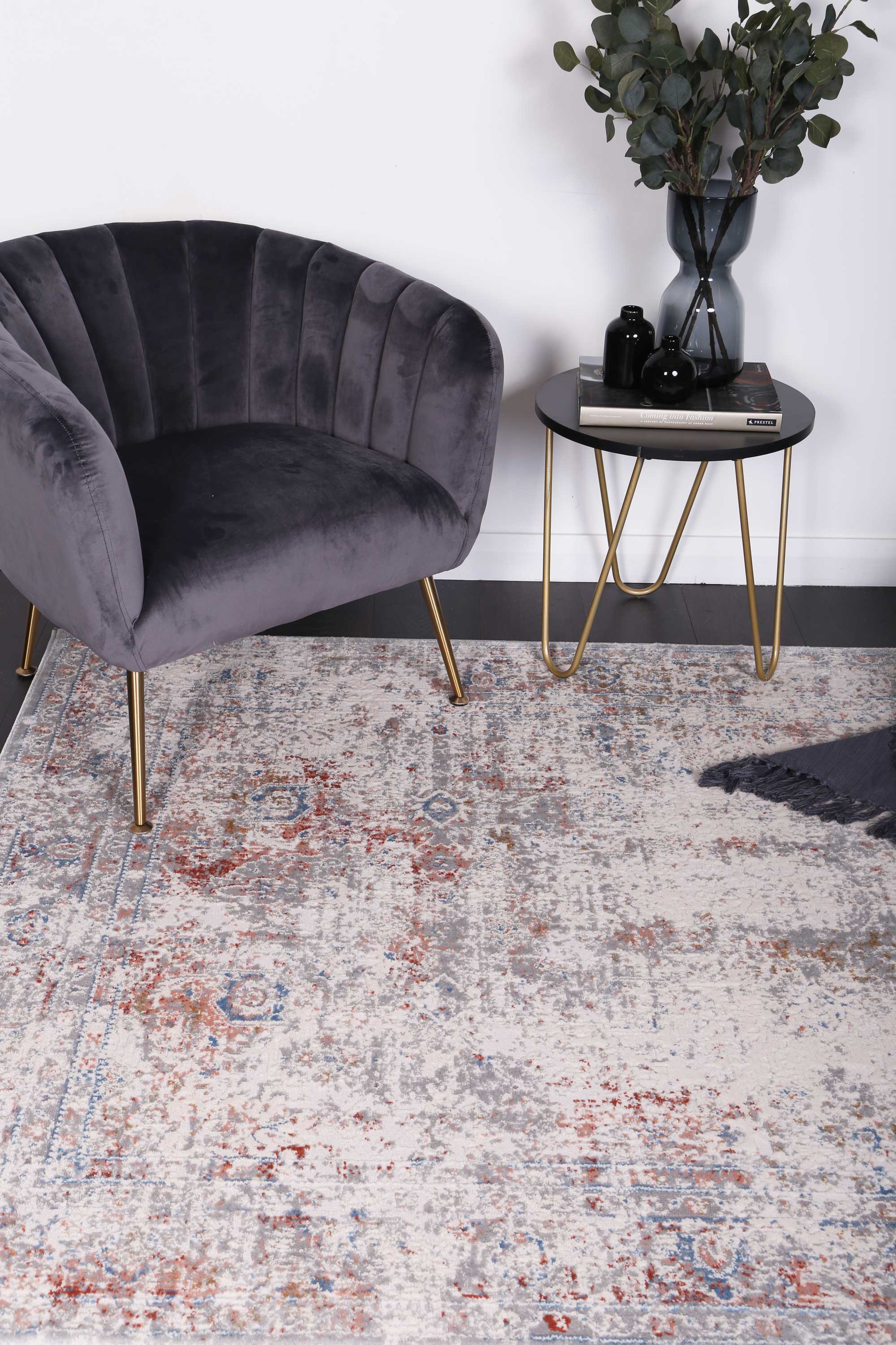 Multi Grey Contemporary Rug