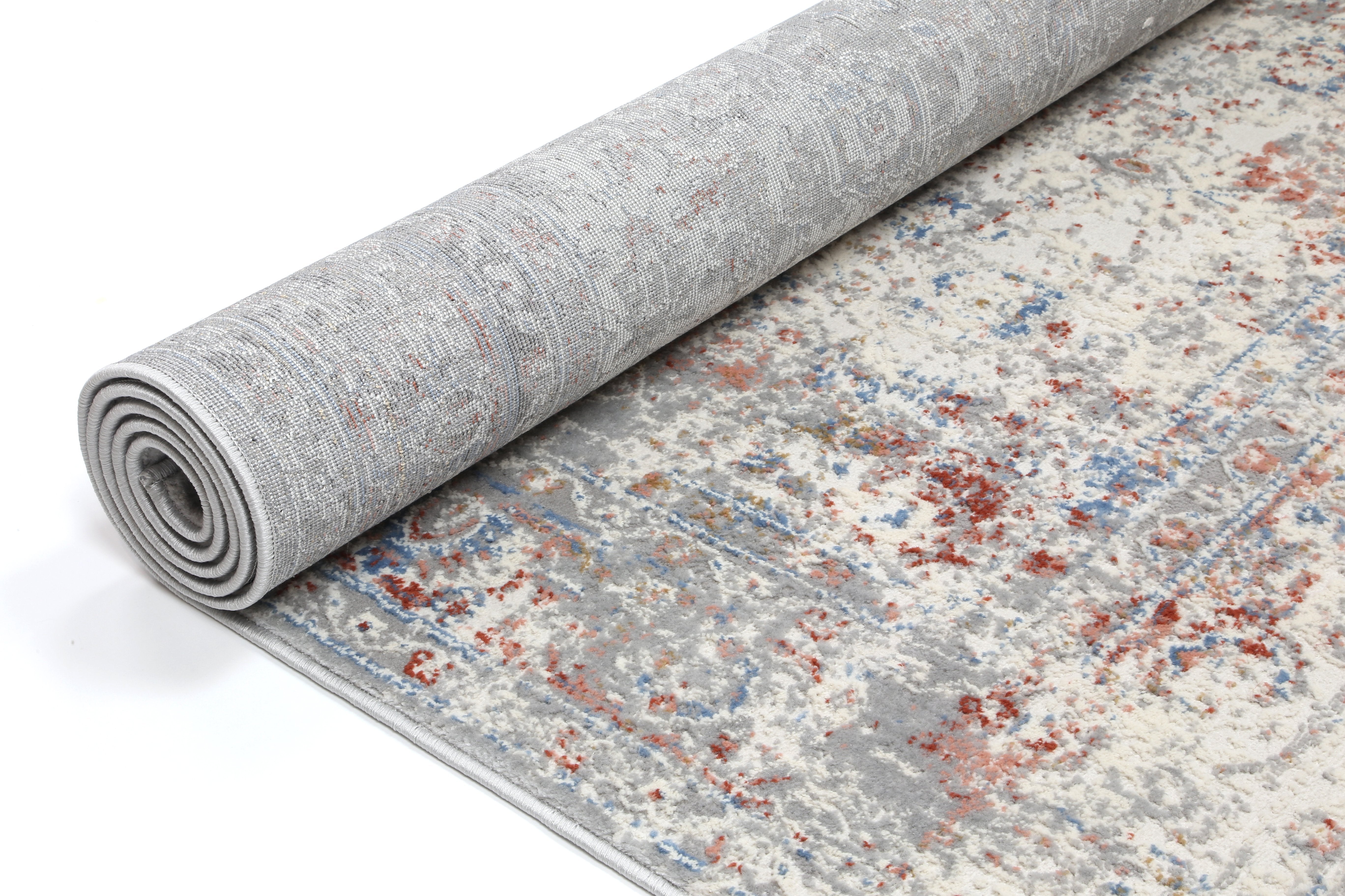 Multi Grey Contemporary Rug