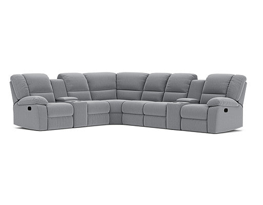 6 seater corner lounge with recliner clearance