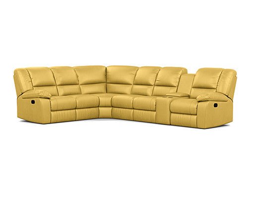 6 Seater Corner Modular with 5 Internal Recliners and 1 Console
