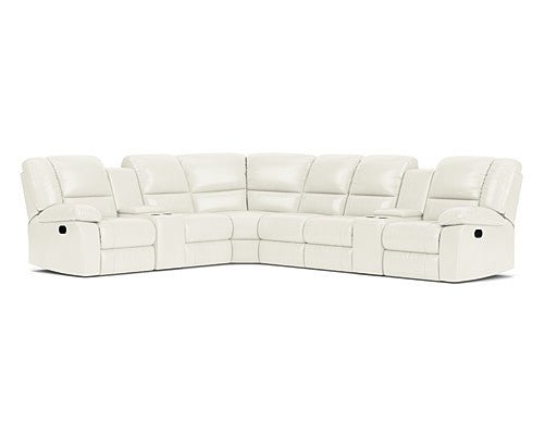 6 Seater Corner Modular with 5 Recliners and 2 Consoles