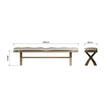 Load image into Gallery viewer, 2.0m Cross Leg Dining Bench
