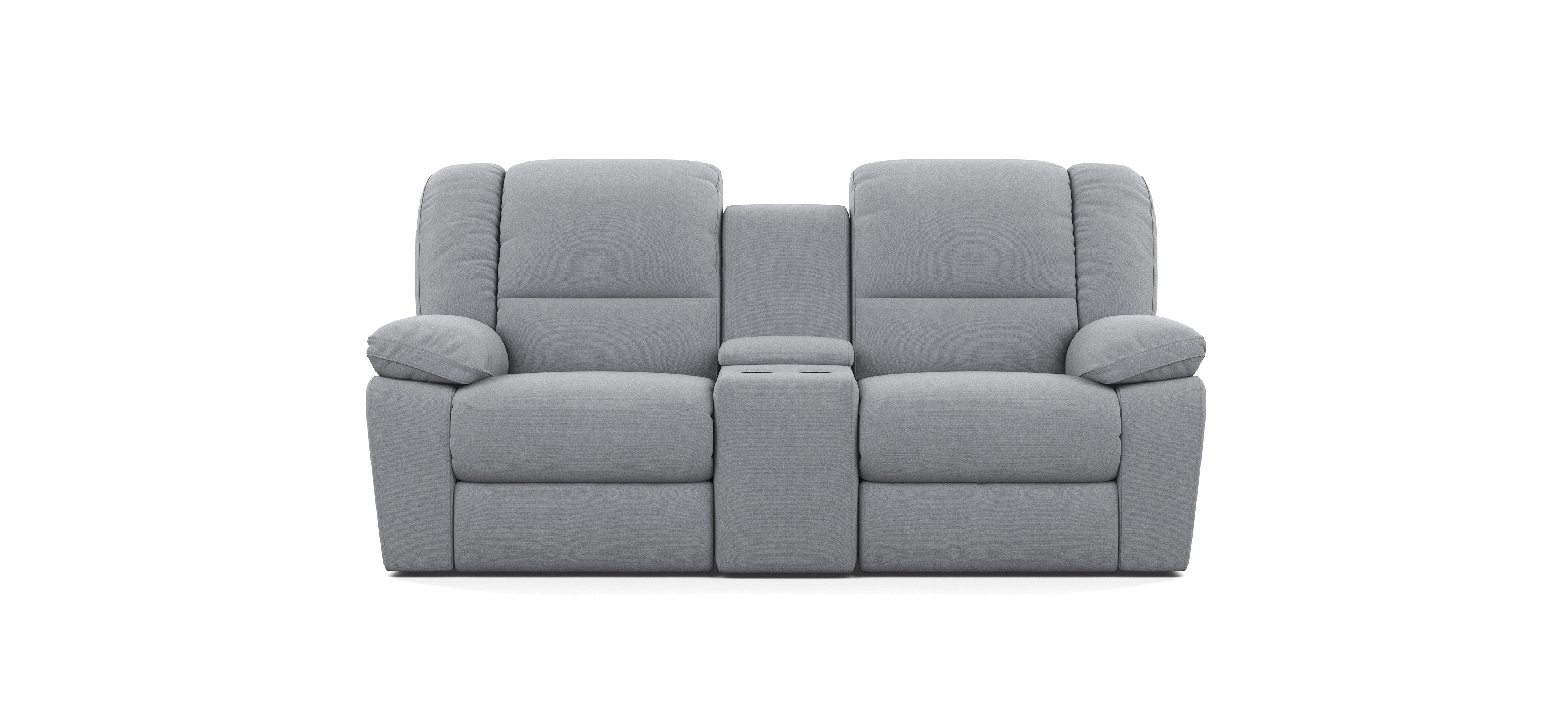 2 Seater with End Recliners and 1 Console