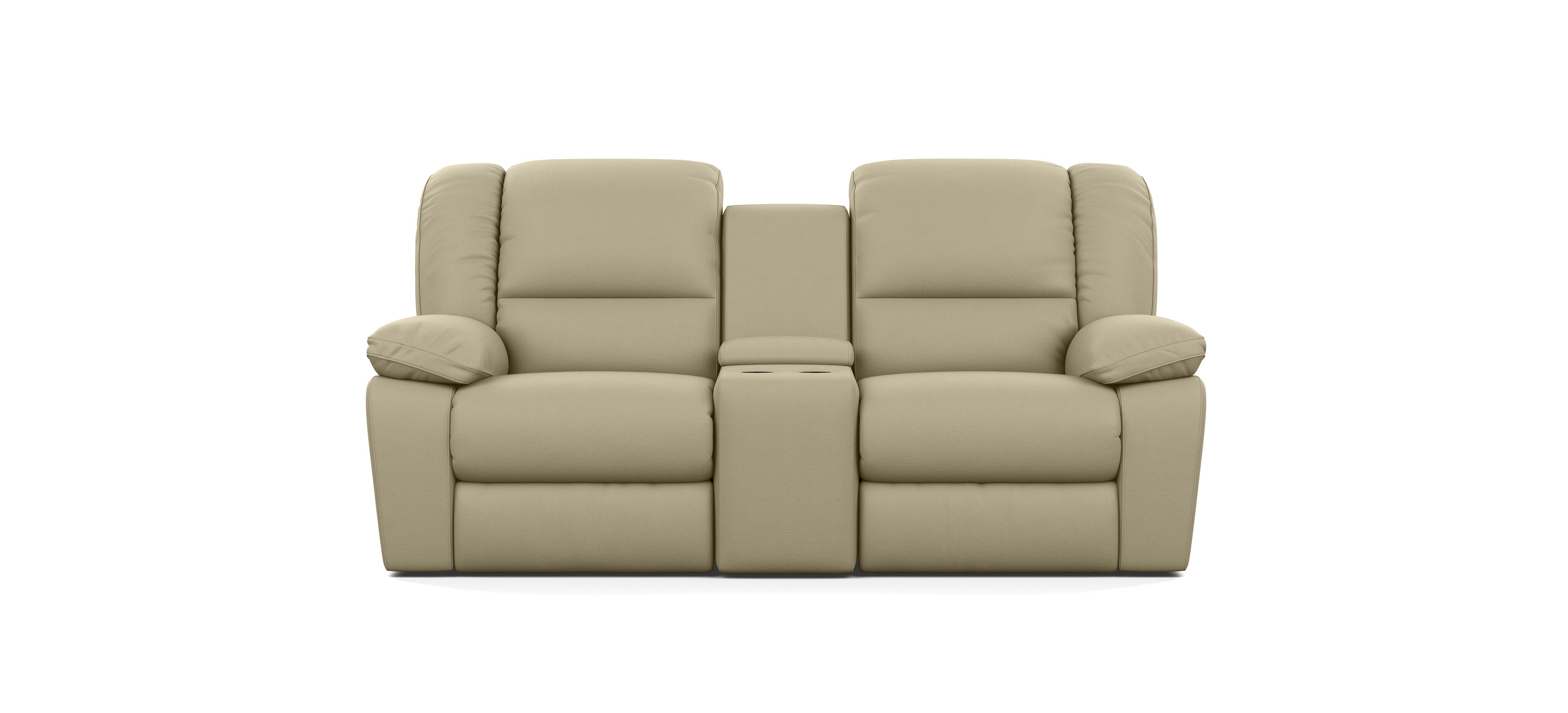 2 Seater with End Recliners and 1 Console