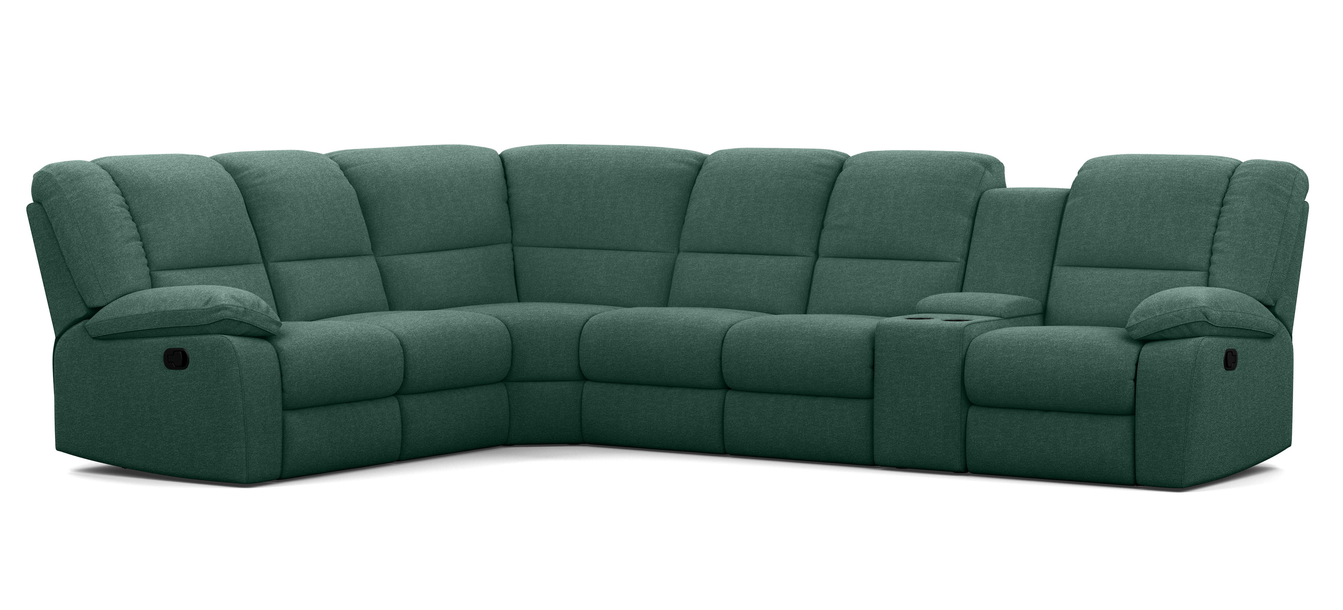 6 Seater Corner Modular with 5 Internal Recliners and 1 Console
