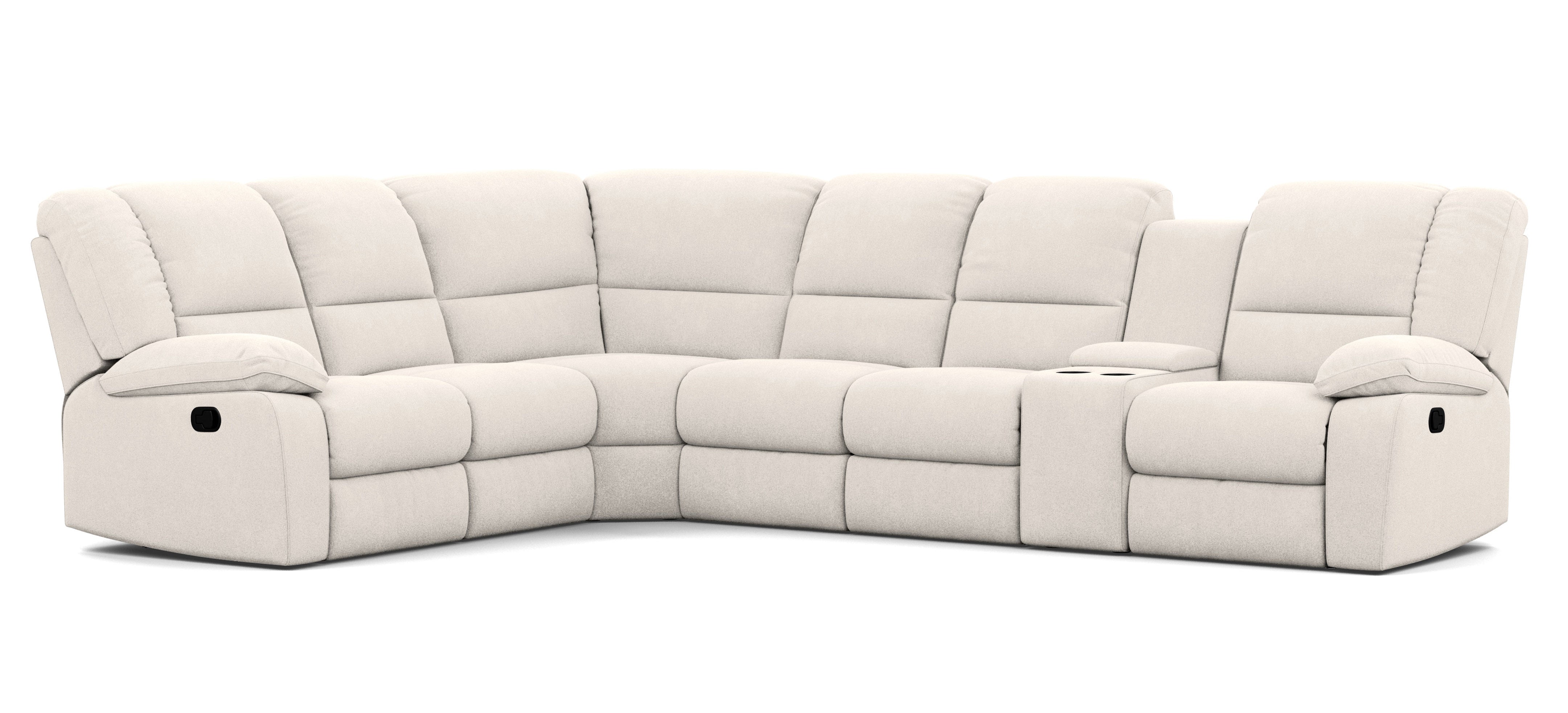 6 Seater Corner Modular with 5 Internal Recliners and 1 Console