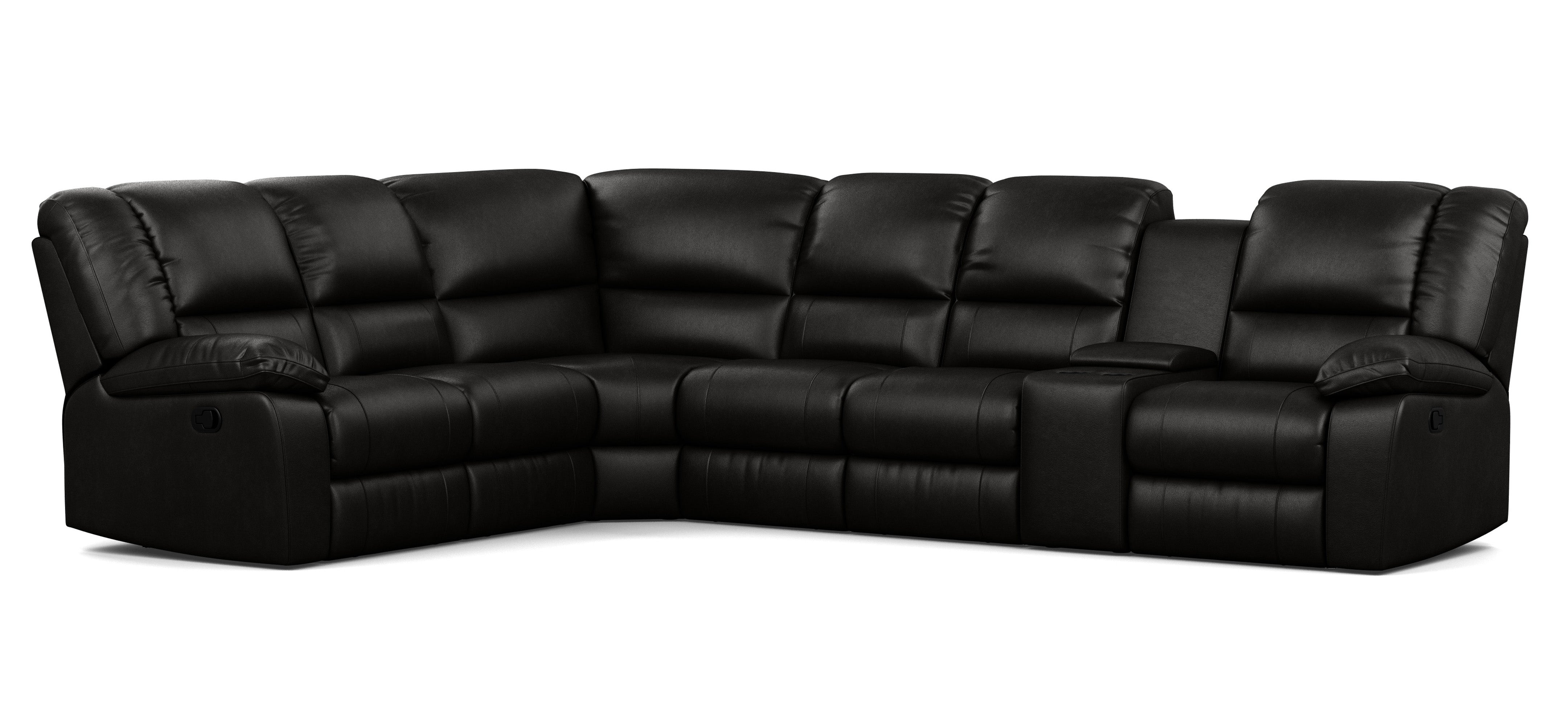 6 Seater Corner Modular with 5 Internal Recliners and 1 Console