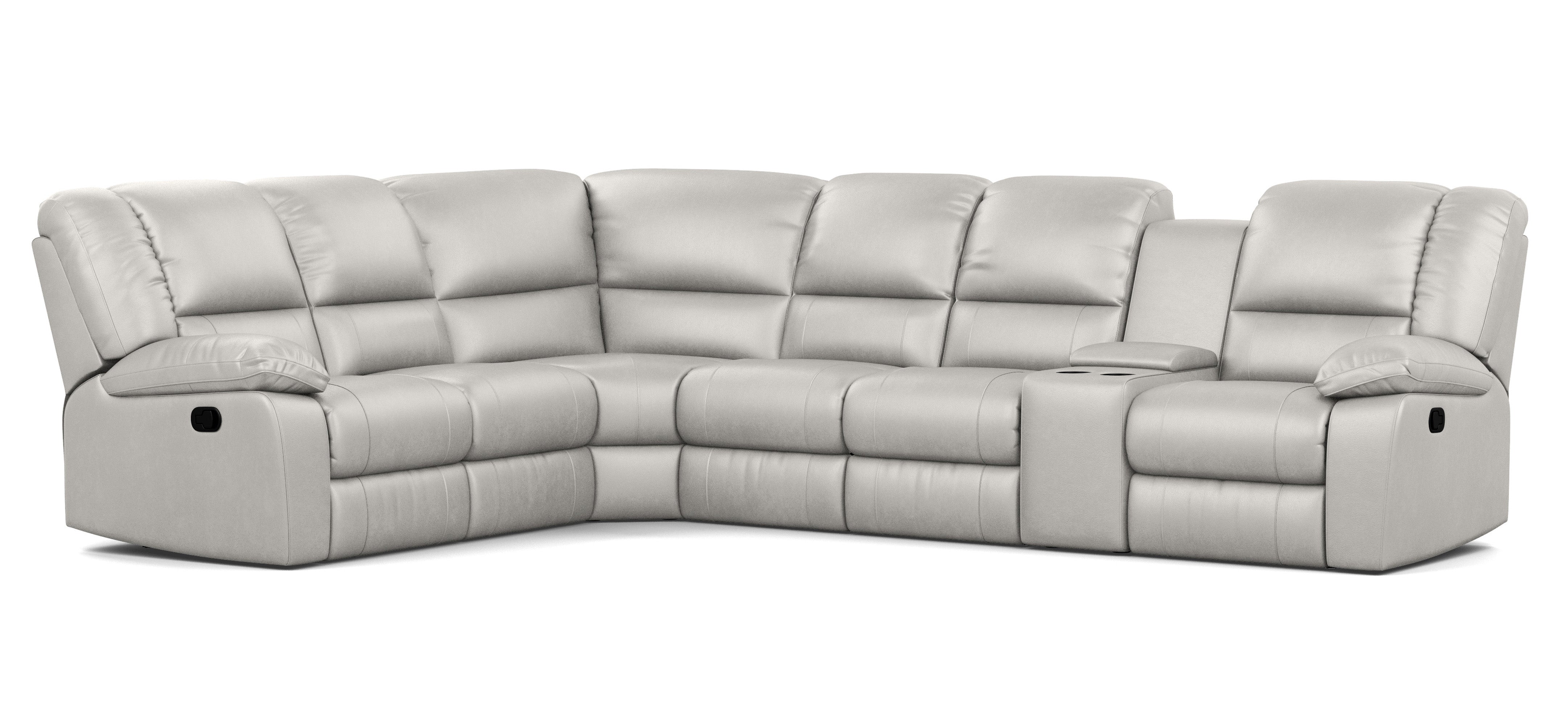 6 Seater Corner Modular with 5 Internal Recliners and 1 Console